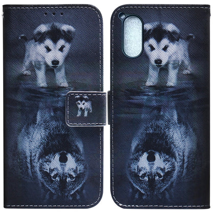 Coloured Drawing Flip Leather Phone Case