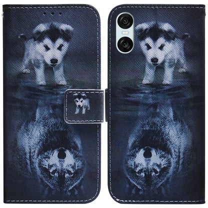 Coloured Drawing Flip Leather Phone Case