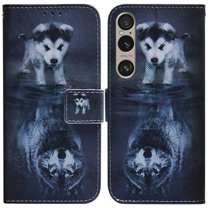 Coloured Drawing Flip Leather Phone Case