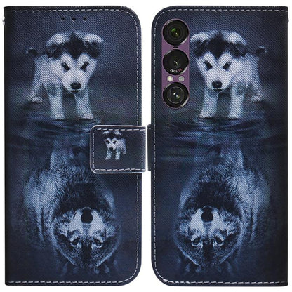 Coloured Drawing Flip Leather Phone Case