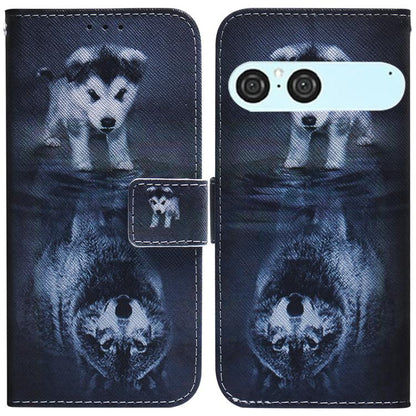 Coloured Drawing Flip Leather Phone Case