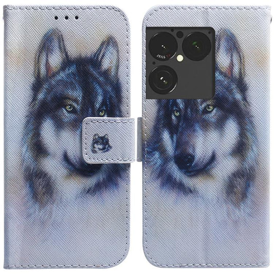 Coloured Drawing Flip Leather Phone Case, For Sony Xperia 1 VIII, For Sony Xperia 10 VII, For Sony Xperia 1 VII, For Sony Xperia 10 VI, For Sony Xperia 1 VI, For Sony Xperia 5 VI, For Sony Xperia 5 V