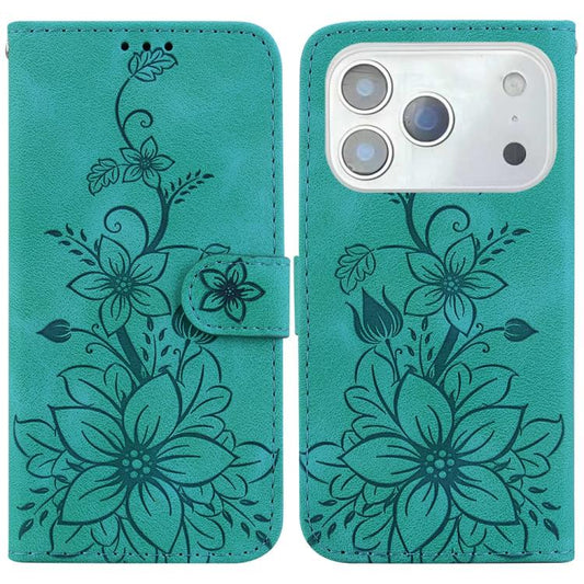Lily Embossed Leather Phone Case, For iPhone 17 Pro Max, For iPhone 17 Pro, For iPhone 17, For iPhone 17 Air, iPhone 16e, For iPhone 16 Pro Max, For iPhone 16 Pro, For iPhone 16 Plus, For iPhone 16, For iPhone 15 Pro Max, For iPhone 15 Pro�������������...
