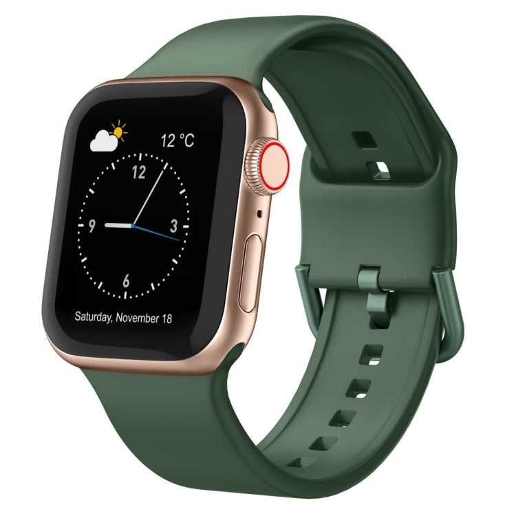 Pin Buckle Silicone Watch Band, For Apple Watch SE 2023 40mm, For Apple Watch Ultra 2 49mm, For Apple Watch Series 9 45mm, For Apple Watch Series 9 41mm