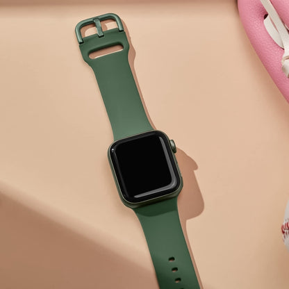 Pin Buckle Silicone Watch Band, For Apple Watch SE 2023 40mm, For Apple Watch Ultra 2 49mm, For Apple Watch Series 9 45mm, For Apple Watch Series 9 41mm