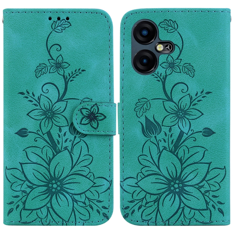 Lily Embossed Leather Phone Case, For Tecno Pova 5 Pro, For Tecno Pova Neo 3, For Tecno Pova 5, For Tecno Camon 20 Premier 5G, For Tecno Camon 20 Pro 5G, For Tecno Camon 20 Pro 4G / Camon 20, For Tecno Spark 10 5G, For Tecno Spark 10 4G / Spark 10C    ...