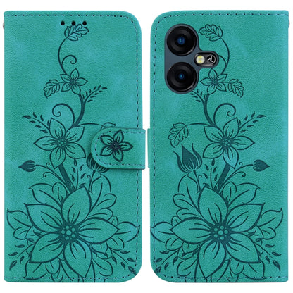 Lily Embossed Leather Phone Case, For Tecno Pova 5 Pro, For Tecno Pova Neo 3, For Tecno Pova 5, For Tecno Camon 20 Premier 5G, For Tecno Camon 20 Pro 5G, For Tecno Camon 20 Pro 4G / Camon 20, For Tecno Spark 10 5G, For Tecno Spark 10 4G / Spark 10C    ...