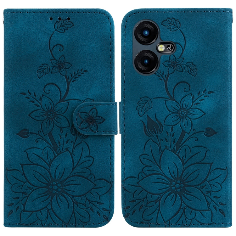 Lily Embossed Leather Phone Case, For Tecno Pova 5 Pro, For Tecno Pova Neo 3, For Tecno Pova 5, For Tecno Camon 20 Premier 5G, For Tecno Camon 20 Pro 5G, For Tecno Camon 20 Pro 4G / Camon 20, For Tecno Spark 10 5G, For Tecno Spark 10 4G / Spark 10C    ...