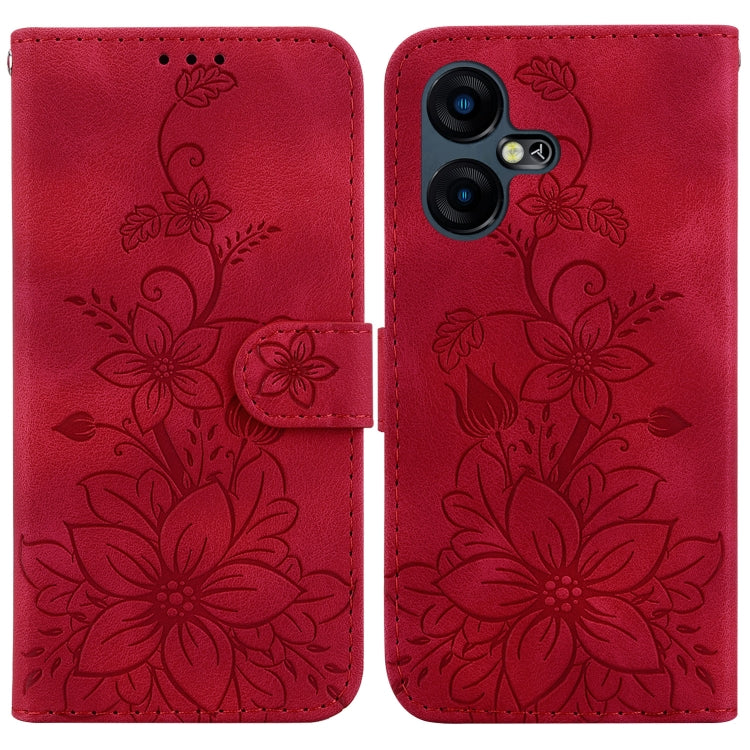 Lily Embossed Leather Phone Case, For Tecno Pova 5 Pro, For Tecno Pova Neo 3, For Tecno Pova 5, For Tecno Camon 20 Premier 5G, For Tecno Camon 20 Pro 5G, For Tecno Camon 20 Pro 4G / Camon 20, For Tecno Spark 10 5G, For Tecno Spark 10 4G / Spark 10C    ...