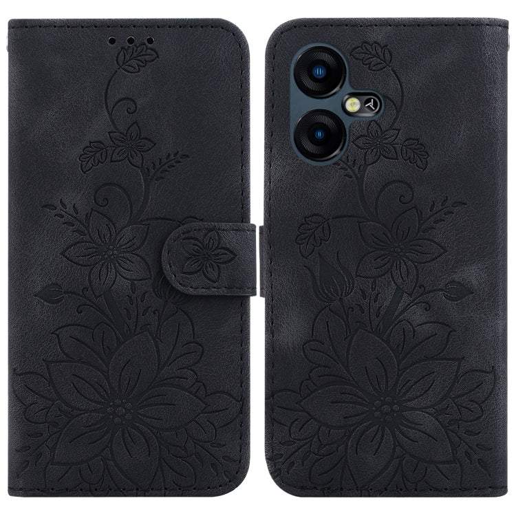Lily Embossed Leather Phone Case, For Tecno Pova 5 Pro, For Tecno Pova Neo 3, For Tecno Pova 5, For Tecno Camon 20 Premier 5G, For Tecno Camon 20 Pro 5G, For Tecno Camon 20 Pro 4G / Camon 20, For Tecno Spark 10 5G, For Tecno Spark 10 4G / Spark 10C    ...
