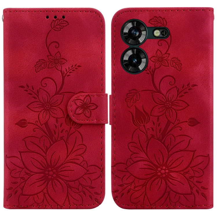 Lily Embossed Leather Phone Case, For Tecno Pova 5 Pro, For Tecno Pova Neo 3, For Tecno Pova 5, For Tecno Camon 20 Premier 5G, For Tecno Camon 20 Pro 5G, For Tecno Camon 20 Pro 4G / Camon 20, For Tecno Spark 10 5G, For Tecno Spark 10 4G / Spark 10C    ...