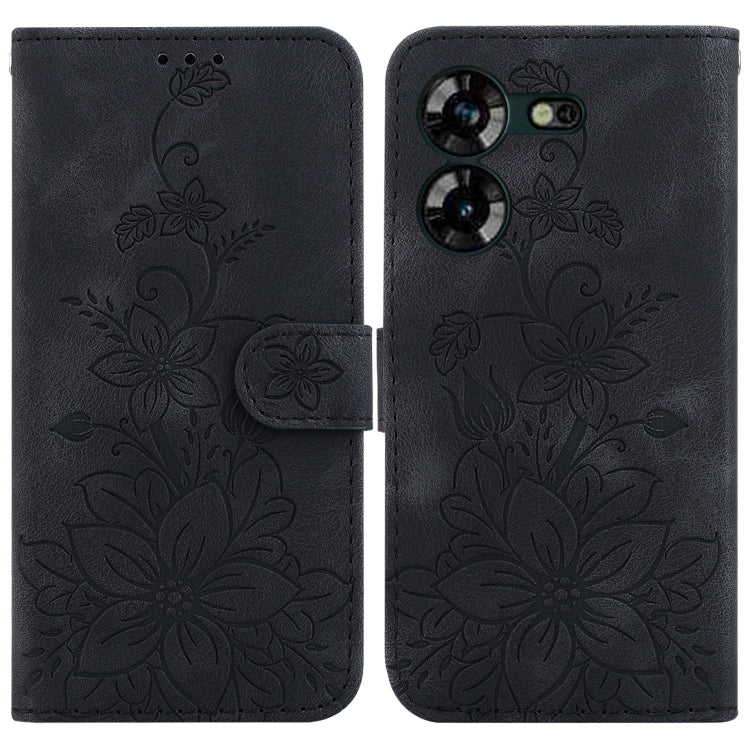 Lily Embossed Leather Phone Case, For Tecno Pova 5 Pro, For Tecno Pova Neo 3, For Tecno Pova 5, For Tecno Camon 20 Premier 5G, For Tecno Camon 20 Pro 5G, For Tecno Camon 20 Pro 4G / Camon 20, For Tecno Spark 10 5G, For Tecno Spark 10 4G / Spark 10C    ...