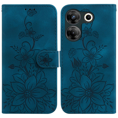 Lily Embossed Leather Phone Case, For Tecno Pova 5 Pro, For Tecno Pova Neo 3, For Tecno Pova 5, For Tecno Camon 20 Premier 5G, For Tecno Camon 20 Pro 5G, For Tecno Camon 20 Pro 4G / Camon 20, For Tecno Spark 10 5G, For Tecno Spark 10 4G / Spark 10C    ...