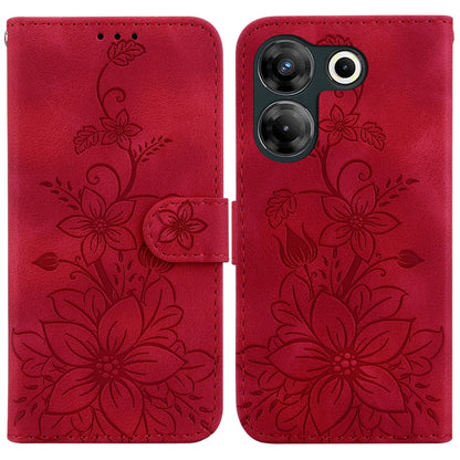 Lily Embossed Leather Phone Case, For Tecno Pova 5 Pro, For Tecno Pova Neo 3, For Tecno Pova 5, For Tecno Camon 20 Premier 5G, For Tecno Camon 20 Pro 5G, For Tecno Camon 20 Pro 4G / Camon 20, For Tecno Spark 10 5G, For Tecno Spark 10 4G / Spark 10C    ...