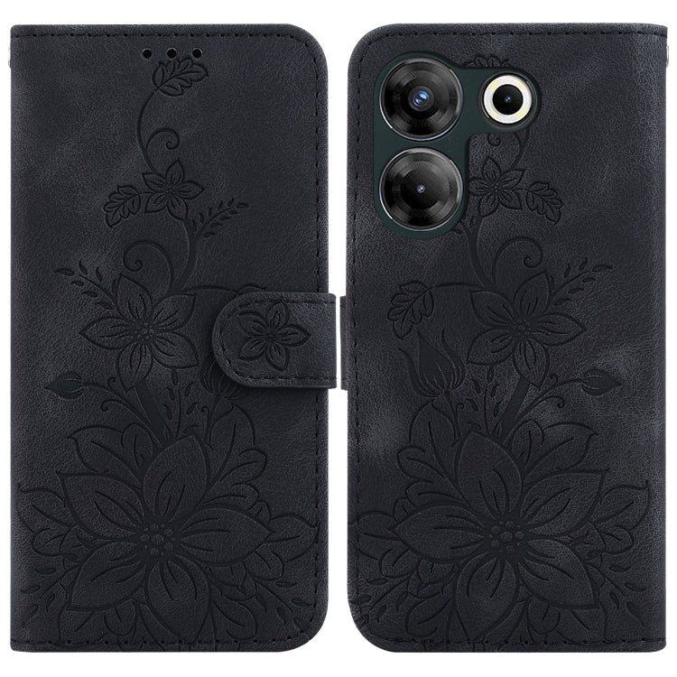 Lily Embossed Leather Phone Case, For Tecno Pova 5 Pro, For Tecno Pova Neo 3, For Tecno Pova 5, For Tecno Camon 20 Premier 5G, For Tecno Camon 20 Pro 5G, For Tecno Camon 20 Pro 4G / Camon 20, For Tecno Spark 10 5G, For Tecno Spark 10 4G / Spark 10C    ...