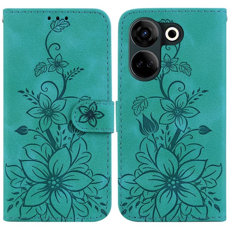 Lily Embossed Leather Phone Case, For Tecno Pova 5 Pro, For Tecno Pova Neo 3, For Tecno Pova 5, For Tecno Camon 20 Premier 5G, For Tecno Camon 20 Pro 5G, For Tecno Camon 20 Pro 4G / Camon 20, For Tecno Spark 10 5G, For Tecno Spark 10 4G / Spark 10C    ...
