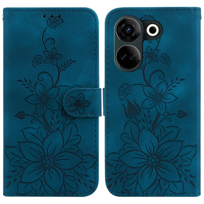Lily Embossed Leather Phone Case, For Tecno Pova 5 Pro, For Tecno Pova Neo 3, For Tecno Pova 5, For Tecno Camon 20 Premier 5G, For Tecno Camon 20 Pro 5G, For Tecno Camon 20 Pro 4G / Camon 20, For Tecno Spark 10 5G, For Tecno Spark 10 4G / Spark 10C    ...
