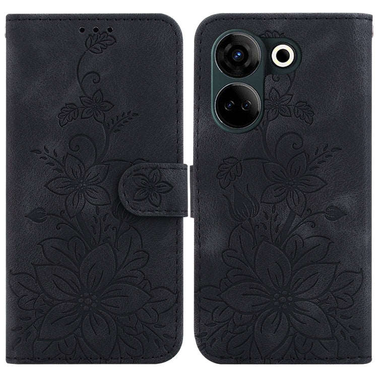 Lily Embossed Leather Phone Case, For Tecno Pova 5 Pro, For Tecno Pova Neo 3, For Tecno Pova 5, For Tecno Camon 20 Premier 5G, For Tecno Camon 20 Pro 5G, For Tecno Camon 20 Pro 4G / Camon 20, For Tecno Spark 10 5G, For Tecno Spark 10 4G / Spark 10C    ...