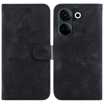Lily Embossed Leather Phone Case, For Tecno Pova 5 Pro, For Tecno Pova Neo 3, For Tecno Pova 5, For Tecno Camon 20 Premier 5G, For Tecno Camon 20 Pro 5G, For Tecno Camon 20 Pro 4G / Camon 20, For Tecno Spark 10 5G, For Tecno Spark 10 4G / Spark 10C    ...