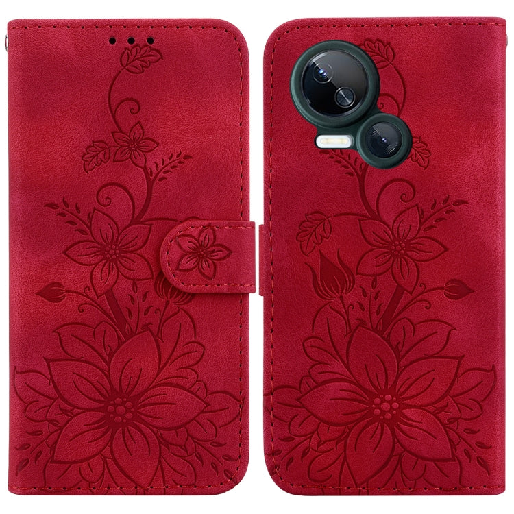 Lily Embossed Leather Phone Case, For Tecno Pova 5 Pro, For Tecno Pova Neo 3, For Tecno Pova 5, For Tecno Camon 20 Premier 5G, For Tecno Camon 20 Pro 5G, For Tecno Camon 20 Pro 4G / Camon 20, For Tecno Spark 10 5G, For Tecno Spark 10 4G / Spark 10C    ...
