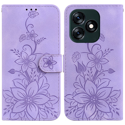 Lily Embossed Leather Phone Case, For Tecno Pova 5 Pro, For Tecno Pova Neo 3, For Tecno Pova 5, For Tecno Camon 20 Premier 5G, For Tecno Camon 20 Pro 5G, For Tecno Camon 20 Pro 4G / Camon 20, For Tecno Spark 10 5G, For Tecno Spark 10 4G / Spark 10C    ...