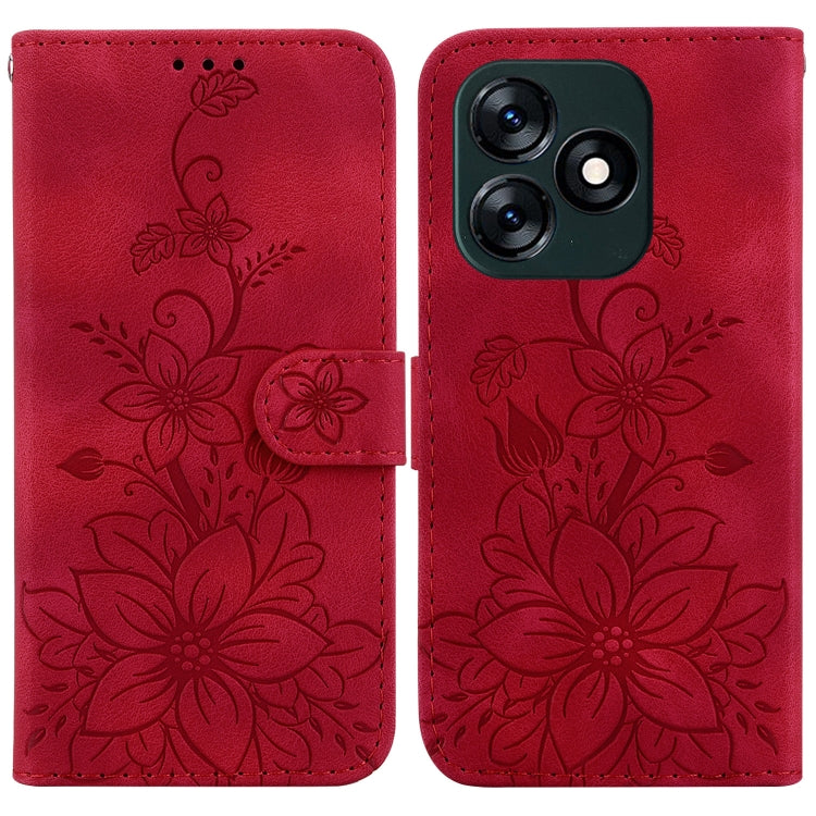 Lily Embossed Leather Phone Case, For Tecno Pova 5 Pro, For Tecno Pova Neo 3, For Tecno Pova 5, For Tecno Camon 20 Premier 5G, For Tecno Camon 20 Pro 5G, For Tecno Camon 20 Pro 4G / Camon 20, For Tecno Spark 10 5G, For Tecno Spark 10 4G / Spark 10C    ...