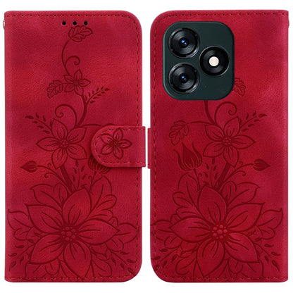 Lily Embossed Leather Phone Case, For Tecno Pova 5 Pro, For Tecno Pova Neo 3, For Tecno Pova 5, For Tecno Camon 20 Premier 5G, For Tecno Camon 20 Pro 5G, For Tecno Camon 20 Pro 4G / Camon 20, For Tecno Spark 10 5G, For Tecno Spark 10 4G / Spark 10C    ...