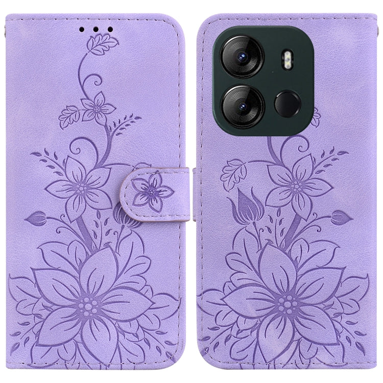 Lily Embossed Leather Phone Case, For Tecno Pova 5 Pro, For Tecno Pova Neo 3, For Tecno Pova 5, For Tecno Camon 20 Premier 5G, For Tecno Camon 20 Pro 5G, For Tecno Camon 20 Pro 4G / Camon 20, For Tecno Spark 10 5G, For Tecno Spark 10 4G / Spark 10C    ...