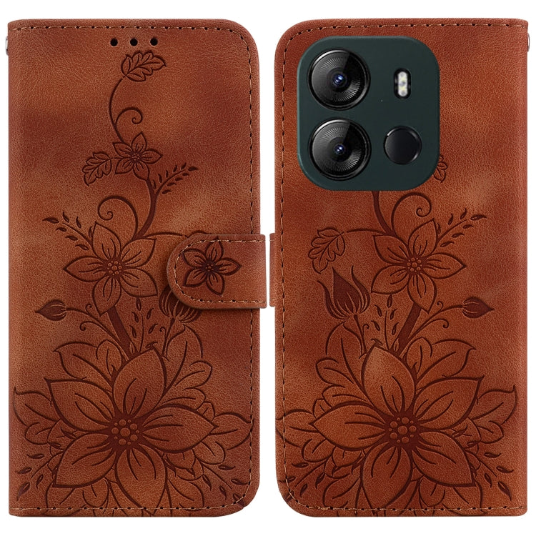 Lily Embossed Leather Phone Case, For Tecno Pova 5 Pro, For Tecno Pova Neo 3, For Tecno Pova 5, For Tecno Camon 20 Premier 5G, For Tecno Camon 20 Pro 5G, For Tecno Camon 20 Pro 4G / Camon 20, For Tecno Spark 10 5G, For Tecno Spark 10 4G / Spark 10C    ...