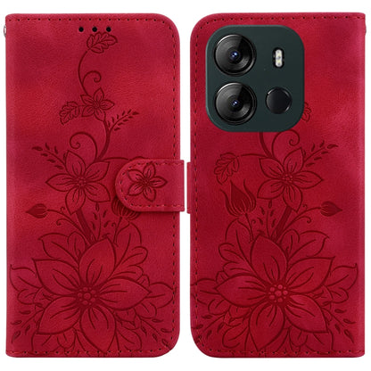 Lily Embossed Leather Phone Case, For Tecno Pova 5 Pro, For Tecno Pova Neo 3, For Tecno Pova 5, For Tecno Camon 20 Premier 5G, For Tecno Camon 20 Pro 5G, For Tecno Camon 20 Pro 4G / Camon 20, For Tecno Spark 10 5G, For Tecno Spark 10 4G / Spark 10C    ...