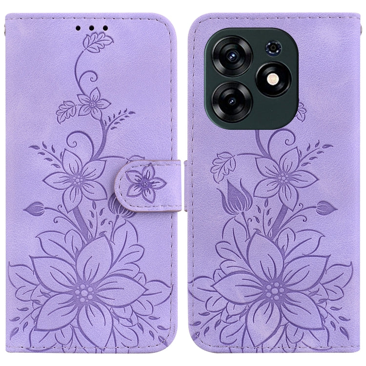 Lily Embossed Leather Phone Case, For Tecno Pova 5 Pro, For Tecno Pova Neo 3, For Tecno Pova 5, For Tecno Camon 20 Premier 5G, For Tecno Camon 20 Pro 5G, For Tecno Camon 20 Pro 4G / Camon 20, For Tecno Spark 10 5G, For Tecno Spark 10 4G / Spark 10C    ...
