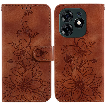 Lily Embossed Leather Phone Case, For Tecno Pova 5 Pro, For Tecno Pova Neo 3, For Tecno Pova 5, For Tecno Camon 20 Premier 5G, For Tecno Camon 20 Pro 5G, For Tecno Camon 20 Pro 4G / Camon 20, For Tecno Spark 10 5G, For Tecno Spark 10 4G / Spark 10C    ...