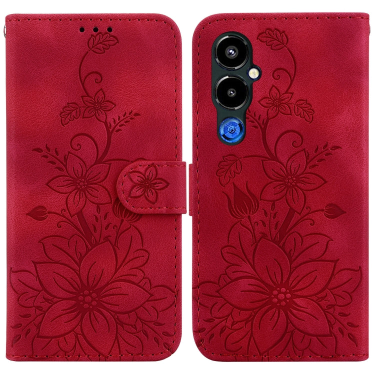 Lily Embossed Leather Phone Case, For Tecno Pova 5 Pro, For Tecno Pova Neo 3, For Tecno Pova 5, For Tecno Camon 20 Premier 5G, For Tecno Camon 20 Pro 5G, For Tecno Camon 20 Pro 4G / Camon 20, For Tecno Spark 10 5G, For Tecno Spark 10 4G / Spark 10C    ...