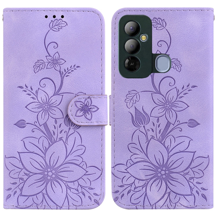 Lily Embossed Leather Phone Case, For Tecno Pova 5 Pro, For Tecno Pova Neo 3, For Tecno Pova 5, For Tecno Camon 20 Premier 5G, For Tecno Camon 20 Pro 5G, For Tecno Camon 20 Pro 4G / Camon 20, For Tecno Spark 10 5G, For Tecno Spark 10 4G / Spark 10C    ...