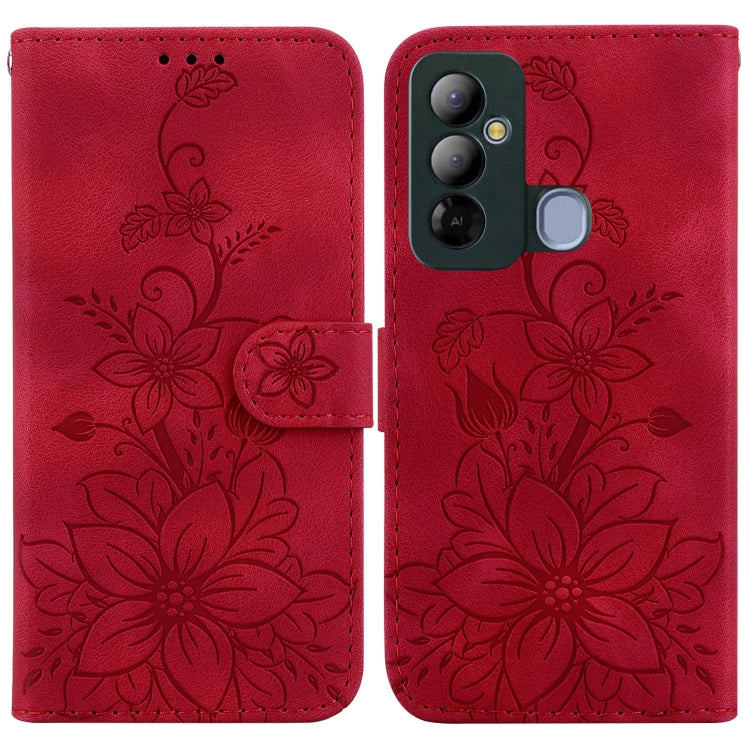 Lily Embossed Leather Phone Case, For Tecno Pova 5 Pro, For Tecno Pova Neo 3, For Tecno Pova 5, For Tecno Camon 20 Premier 5G, For Tecno Camon 20 Pro 5G, For Tecno Camon 20 Pro 4G / Camon 20, For Tecno Spark 10 5G, For Tecno Spark 10 4G / Spark 10C    ...
