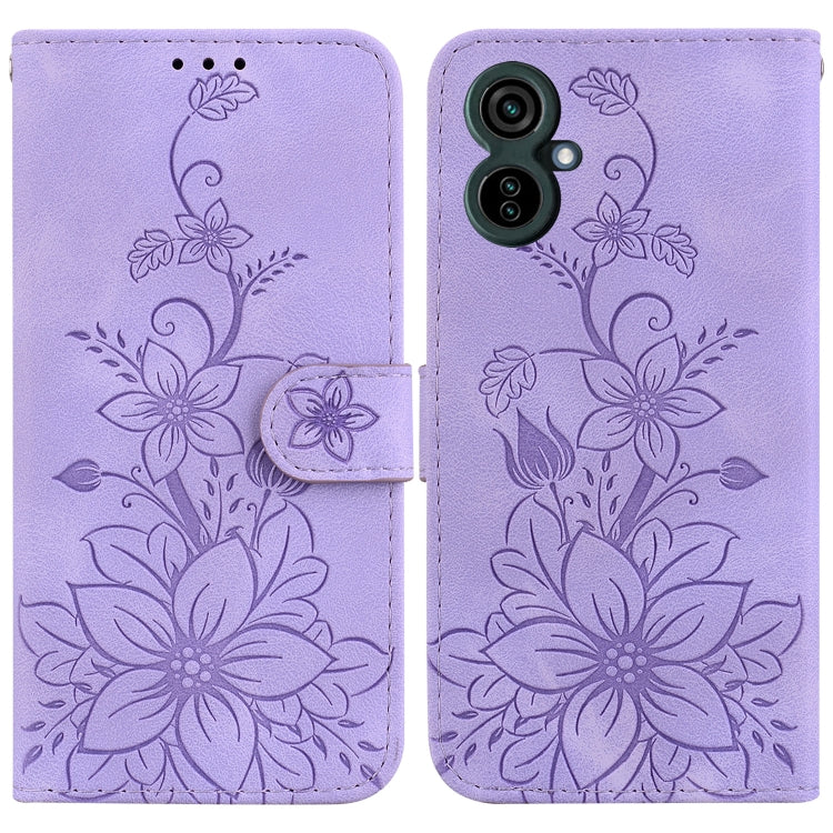 Lily Embossed Leather Phone Case, For Tecno Camon 19, For Tecno Camon 19 Neo, For Tecno Pova 3 / LE7, For Tecno Camon 18i, For Tecno Spark Go 2022 / Spark 8C, For Tecno Spark 8 Pro, For Tecno Pova Neo / LE6, For Tecno Camon 18 / 18 P                   ...