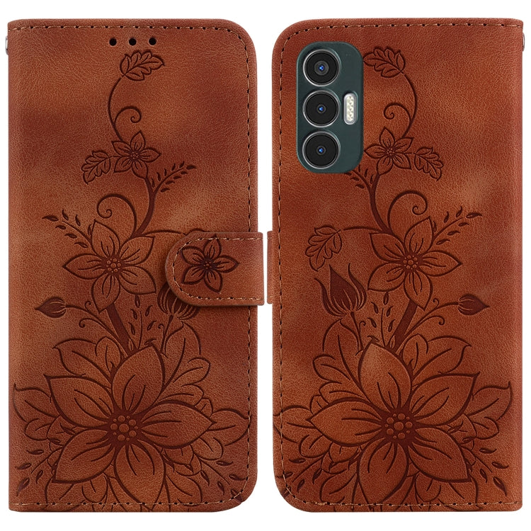 Lily Embossed Leather Phone Case, For Tecno Camon 19, For Tecno Camon 19 Neo, For Tecno Pova 3 / LE7, For Tecno Camon 18i, For Tecno Spark Go 2022 / Spark 8C, For Tecno Spark 8 Pro, For Tecno Pova Neo / LE6, For Tecno Camon 18 / 18 P                   ...