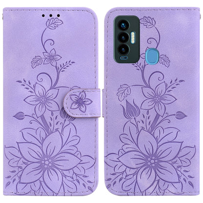 Lily Embossed Leather Phone Case, For Tecno Camon 19, For Tecno Camon 19 Neo, For Tecno Pova 3 / LE7, For Tecno Camon 18i, For Tecno Spark Go 2022 / Spark 8C, For Tecno Spark 8 Pro, For Tecno Pova Neo / LE6, For Tecno Camon 18 / 18 P                   ...