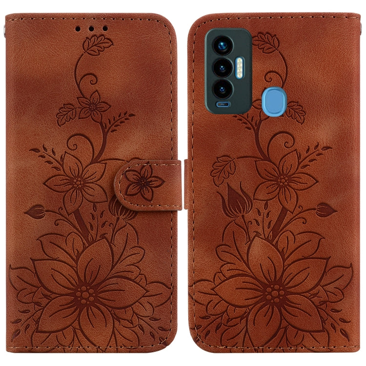 Lily Embossed Leather Phone Case, For Tecno Camon 19, For Tecno Camon 19 Neo, For Tecno Pova 3 / LE7, For Tecno Camon 18i, For Tecno Spark Go 2022 / Spark 8C, For Tecno Spark 8 Pro, For Tecno Pova Neo / LE6, For Tecno Camon 18 / 18 P                   ...
