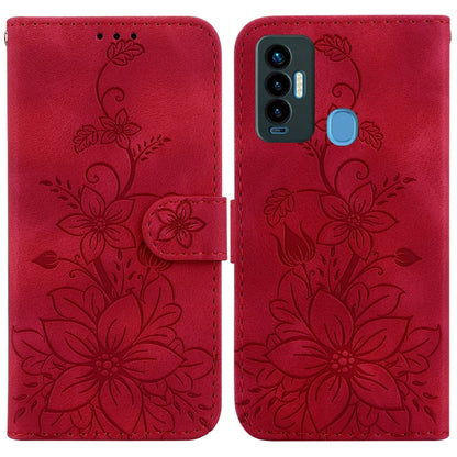 Lily Embossed Leather Phone Case, For Tecno Camon 19, For Tecno Camon 19 Neo, For Tecno Pova 3 / LE7, For Tecno Camon 18i, For Tecno Spark Go 2022 / Spark 8C, For Tecno Spark 8 Pro, For Tecno Pova Neo / LE6, For Tecno Camon 18 / 18 P                   ...