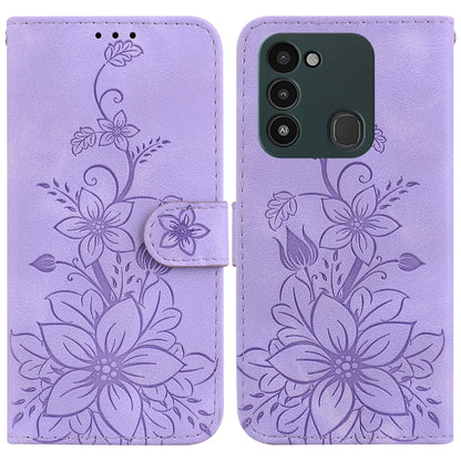 Lily Embossed Leather Phone Case, For Tecno Camon 19, For Tecno Camon 19 Neo, For Tecno Pova 3 / LE7, For Tecno Camon 18i, For Tecno Spark Go 2022 / Spark 8C, For Tecno Spark 8 Pro, For Tecno Pova Neo / LE6, For Tecno Camon 18 / 18 P                   ...