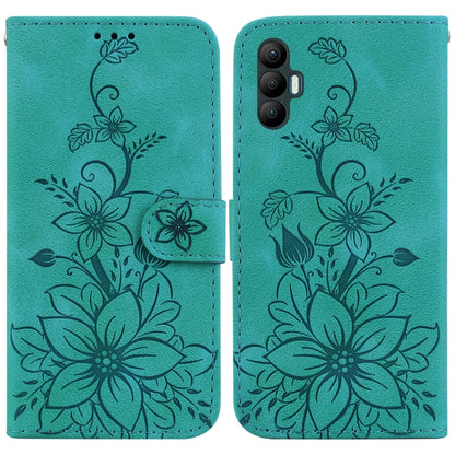 Lily Embossed Leather Phone Case, For Tecno Camon 19, For Tecno Camon 19 Neo, For Tecno Pova 3 / LE7, For Tecno Camon 18i, For Tecno Spark Go 2022 / Spark 8C, For Tecno Spark 8 Pro, For Tecno Pova Neo / LE6, For Tecno Camon 18 / 18 P                   ...