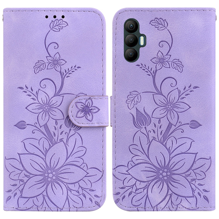 Lily Embossed Leather Phone Case, For Tecno Camon 19, For Tecno Camon 19 Neo, For Tecno Pova 3 / LE7, For Tecno Camon 18i, For Tecno Spark Go 2022 / Spark 8C, For Tecno Spark 8 Pro, For Tecno Pova Neo / LE6, For Tecno Camon 18 / 18 P                   ...