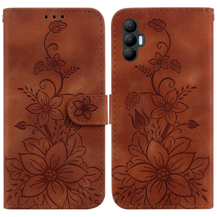 Lily Embossed Leather Phone Case, For Tecno Camon 19, For Tecno Camon 19 Neo, For Tecno Pova 3 / LE7, For Tecno Camon 18i, For Tecno Spark Go 2022 / Spark 8C, For Tecno Spark 8 Pro, For Tecno Pova Neo / LE6, For Tecno Camon 18 / 18 P                   ...