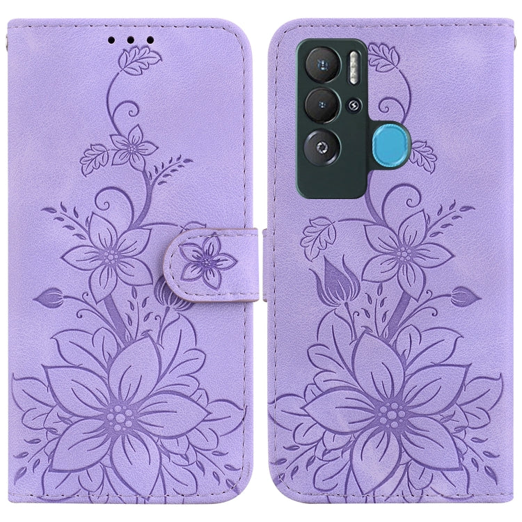 Lily Embossed Leather Phone Case, For Tecno Camon 19, For Tecno Camon 19 Neo, For Tecno Pova 3 / LE7, For Tecno Camon 18i, For Tecno Spark Go 2022 / Spark 8C, For Tecno Spark 8 Pro, For Tecno Pova Neo / LE6, For Tecno Camon 18 / 18 P                   ...