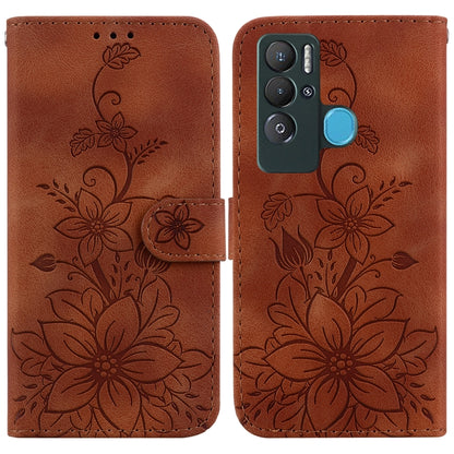 Lily Embossed Leather Phone Case, For Tecno Camon 19, For Tecno Camon 19 Neo, For Tecno Pova 3 / LE7, For Tecno Camon 18i, For Tecno Spark Go 2022 / Spark 8C, For Tecno Spark 8 Pro, For Tecno Pova Neo / LE6, For Tecno Camon 18 / 18 P                   ...