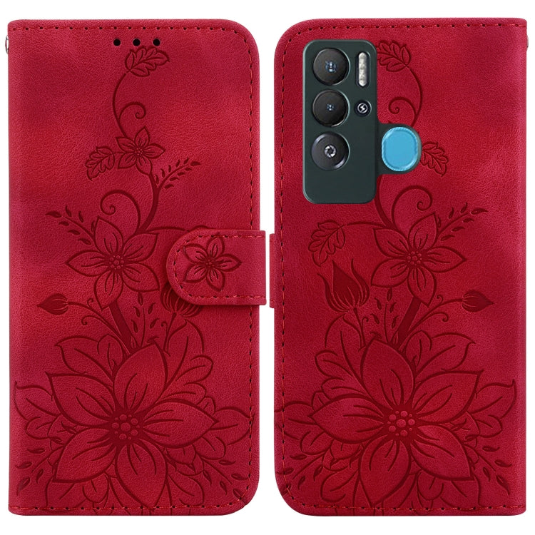 Lily Embossed Leather Phone Case, For Tecno Camon 19, For Tecno Camon 19 Neo, For Tecno Pova 3 / LE7, For Tecno Camon 18i, For Tecno Spark Go 2022 / Spark 8C, For Tecno Spark 8 Pro, For Tecno Pova Neo / LE6, For Tecno Camon 18 / 18 P                   ...