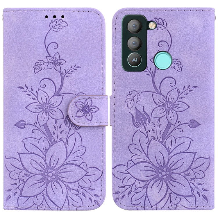 Lily Embossed Leather Phone Case, For Tecno Camon 19, For Tecno Camon 19 Neo, For Tecno Pova 3 / LE7, For Tecno Camon 18i, For Tecno Spark Go 2022 / Spark 8C, For Tecno Spark 8 Pro, For Tecno Pova Neo / LE6, For Tecno Camon 18 / 18 P                   ...