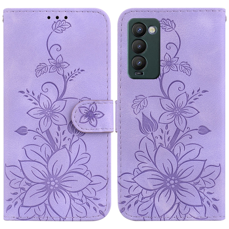 Lily Embossed Leather Phone Case, For Tecno Camon 19, For Tecno Camon 19 Neo, For Tecno Pova 3 / LE7, For Tecno Camon 18i, For Tecno Spark Go 2022 / Spark 8C, For Tecno Spark 8 Pro, For Tecno Pova Neo / LE6, For Tecno Camon 18 / 18 P                   ...