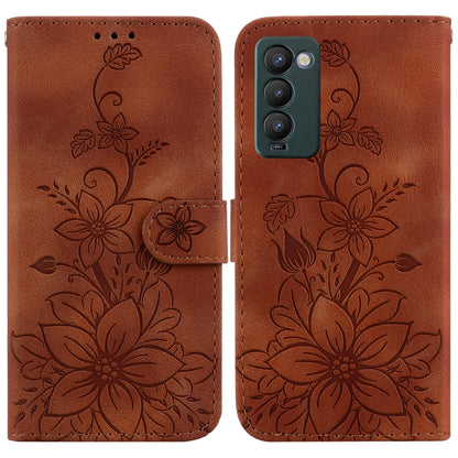 Lily Embossed Leather Phone Case, For Tecno Camon 19, For Tecno Camon 19 Neo, For Tecno Pova 3 / LE7, For Tecno Camon 18i, For Tecno Spark Go 2022 / Spark 8C, For Tecno Spark 8 Pro, For Tecno Pova Neo / LE6, For Tecno Camon 18 / 18 P                   ...
